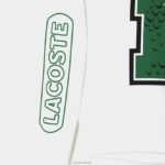 Lacoste הדפס אוברסייז וסווטשירט ממותג DZ4D0D2578 לבן 001 נשים - Image 6