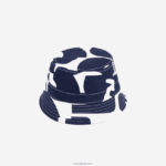 Lacoste הדפס מורשה הפיך או כובע דלי כותנה מוצק DZ4D0D2342 כחול כהה לבן 525 גברים