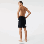 Lacoste הדפס תנין ומכנסי כותנה נמתחים ממותגים DZ4D0D1454 כחול כהה לבן 525 גברים - Image 3