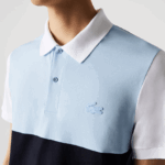 Lacoste התאמה רגילה קלה נושם קולורבלוק פיקה פולו DZ4D0D867 כחול כהה כחול בהיר לבן tx4 גברים - Image 2