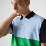 Lacoste התאמה רגילה קלה נושם קולורבלוק פיקה פולו DZ4D0D868 ירוק בהיר כחול כהה 16f גברים