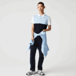 Lacoste התאמה רגילה קלה נושם קולורבלוק פיקה פולו DZ4D0D867 כחול כהה כחול בהיר לבן tx4 גברים