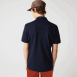 Lacoste התאמה רגילה l תג כותנה פיקה פולו DZ4D0D896 כחול כהה 166 גברים - Image 2