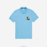 Lacoste התאמה רגילה l תג כותנה פיקה פולו DZ4D0D897 תכלת 709 גברים