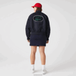 Lacoste ז'קט בומבר ניילון קווילט DZ4D0D2623 כחול כהה hde נשים - Image 3