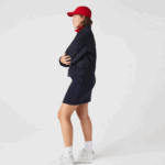 Lacoste ז'קט בומבר ניילון קווילט DZ4D0D2623 כחול כהה hde נשים - Image 4