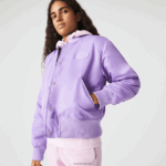 Lacoste ז'קט בומבר ניילון קווילט DZ4D0D2624 gfu סגול נשים - Image 2