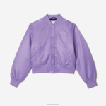 Lacoste ז'קט בומבר ניילון קווילט DZ4D0D2624 gfu סגול נשים - Image 7