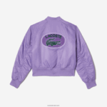 Lacoste ז'קט בומבר ניילון קווילט DZ4D0D2624 gfu סגול נשים - Image 8