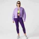 Lacoste ז'קט בומבר ניילון קווילט DZ4D0D2624 gfu סגול נשים - Image 9