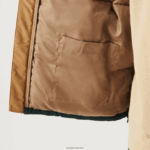 Lacoste ז'קט דוחה מים בצבע קווילט DZ4D0D1227 חום שחור ירוק tpv גברים - Image 9