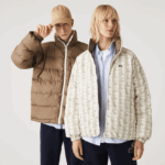 Lacoste ז'קט הפיך דוחה מים DZ4D0D1225 לבן בז '7dx גברים