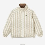 Lacoste ז'קט הפיך דוחה מים DZ4D0D1225 לבן בז '7dx גברים - Image 6