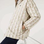 Lacoste ז'קט הפיך דוחה מים DZ4D0D1225 לבן בז '7dx גברים - Image 8
