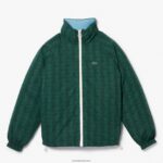 Lacoste ז'קט הפיך דוחה מים DZ4D0D1226 ירוק d1r גברים