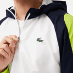 Lacoste ז'קט טניס ספורטיבי בצבע בלוק DZ4D0D1274 לבן נייבי כחול צהוב 6f5 גברים - Image 7
