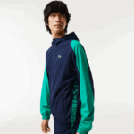 Lacoste ז'קט טניס ספורטיבי בצבע בלוק DZ4D0D1275 כחול כהה ירוק x1e גברים