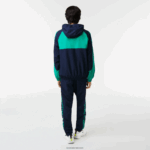 Lacoste ז'קט טניס ספורטיבי בצבע בלוק DZ4D0D1275 כחול כהה ירוק x1e גברים - Image 3