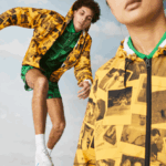Lacoste ז'קט לשיתוף פעולה של פולארויד בשידור חי DZ4D0D1303 צהוב שחור 7kr נשים