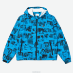 Lacoste ז'קט לשיתוף פעולה של פולארויד בשידור חי DZ4D0D1304 כחול שחור bw נשים - Image 5