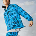 Lacoste ז'קט לשיתוף פעולה של פולארויד בשידור חי DZ4D0D1304 כחול שחור bw נשים - Image 8