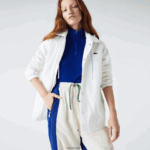 Lacoste ז'קט מכופתרת עם קפוצ'ון ניגודיות חי DZ4D0D1316 לבן כחול אימה גברים - Image 2