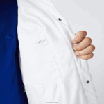 Lacoste ז'קט מכופתרת עם קפוצ'ון ניגודיות חי DZ4D0D1316 לבן כחול אימה גברים - Image 8