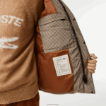 Lacoste ז'קט מרופד אריג דוחה מים DZ4D0D399 בצבע בז' נייבי ירוק חאקי 87e גברים - Image 7
