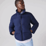 Lacoste ז'קט מרופד מתקפל DZ4D0D2616 כחול כהה 166 נשים