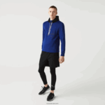 Lacoste ז'קט סוודר קפוצ'ון ספורטיבי מניילון ספורטיבי DZ4D0D1193 כחול שחור לבן pwh גברים