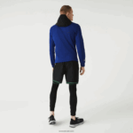 Lacoste ז'קט סוודר קפוצ'ון ספורטיבי מניילון ספורטיבי DZ4D0D1193 כחול שחור לבן pwh גברים - Image 3