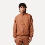 Lacoste ז'קט ספורט בהדפס מונוגרמה DZ4D0D378 lfa חום בהיר גברים