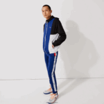 Lacoste ז'קט ספורטיבי קולורבלוק קל עם רוכסן DZ4D0D1322 כחול שחור לבן alv גברים - Image 2