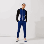 Lacoste ז'קט ספורטיבי קולורבלוק קל עם רוכסן DZ4D0D1322 כחול שחור לבן alv גברים - Image 4