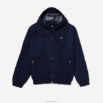 Lacoste ז'קט עם רוכסן לוגו גרפי חי DZ4D0D1315 כחול כהה 5fs גברים - Image 5