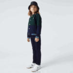 Lacoste ז'קט פסים מכותנה אורגנית DZ4D0D3247 כחול כהה ירוק 7qk בנים - Image 2