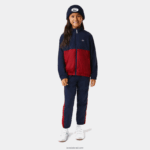 Lacoste ז'קט קולורבלוק בעל צוואר גבוה DZ4D0D3219 סיכה בורדו כחול כהה ילדים - Image 2