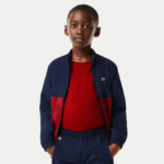 Lacoste ז'קט קולורבלוק בעל צוואר גבוה DZ4D0D3219 סיכה בורדו כחול כהה ילדים - Image 4