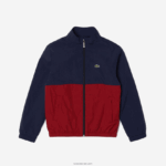 Lacoste ז'קט קולורבלוק בעל צוואר גבוה DZ4D0D3219 סיכה בורדו כחול כהה ילדים - Image 5
