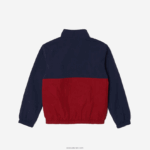 Lacoste ז'קט קולורבלוק בעל צוואר גבוה DZ4D0D3219 סיכה בורדו כחול כהה ילדים - Image 6