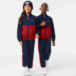 Lacoste ז'קט קולורבלוק בעל צוואר גבוה DZ4D0D3219 סיכה בורדו כחול כהה ילדים - Image 7