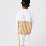 Lacoste ז'קט קולורבלוק בעל צוואר גבוה DZ4D0D3220 לבן בז' wn5 ילדים - Image 3