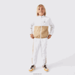 Lacoste ז'קט קולורבלוק בעל צוואר גבוה DZ4D0D3220 לבן בז' wn5 ילדים - Image 7