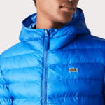 Lacoste ז'קט קפוצ'ון מרופד DZ4D0D1264 כחול k1q גברים - Image 4