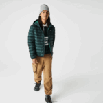 Lacoste ז'קט קפוצ'ון מרופד DZ4D0D1265 ירוק yzp גברים