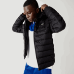 Lacoste ז'קט קפוצ'ון ספורטיבי עמיד במים DZ4D0D1319 שחור c31 גברים