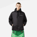 Lacoste ז'קט קפוצ'ון קצוץ עם קפוצ'ון DZ4D0D389 שחור c31 גברים