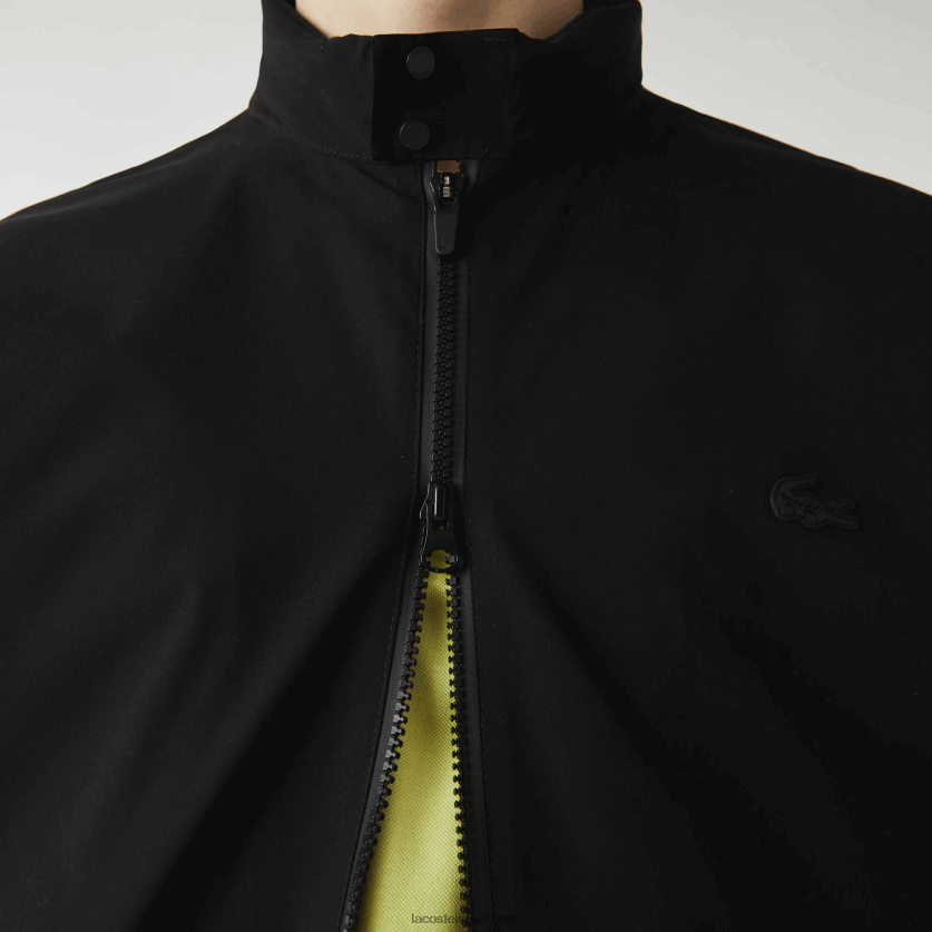 Lacoste ז'קט קצר עמיד במים עם רוכסן DZ4D0D1314 שחור 031 גברים - Image 3