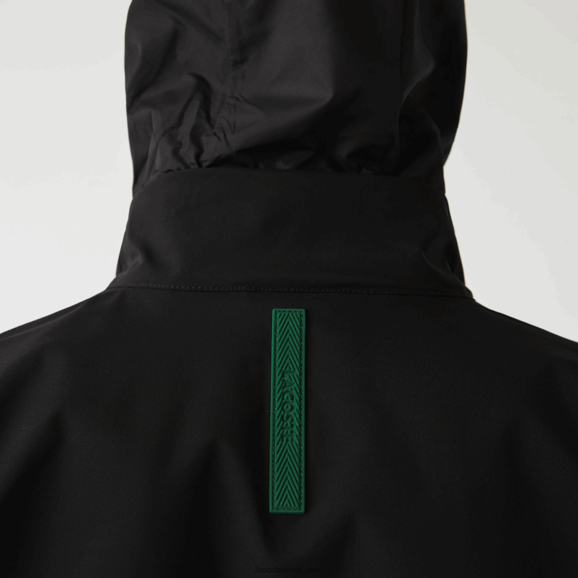 Lacoste ז'קט קצר עמיד במים עם רוכסן DZ4D0D1314 שחור 031 גברים - Image 5