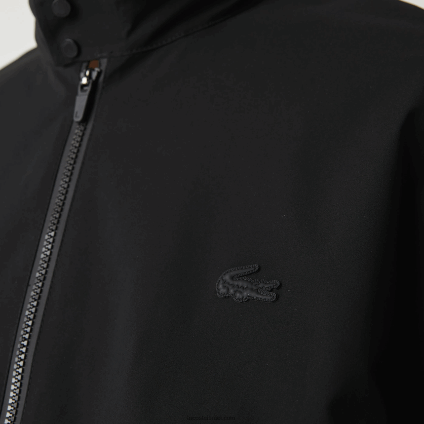 Lacoste ז'קט קצר עמיד במים עם רוכסן DZ4D0D1314 שחור 031 גברים - Image 7